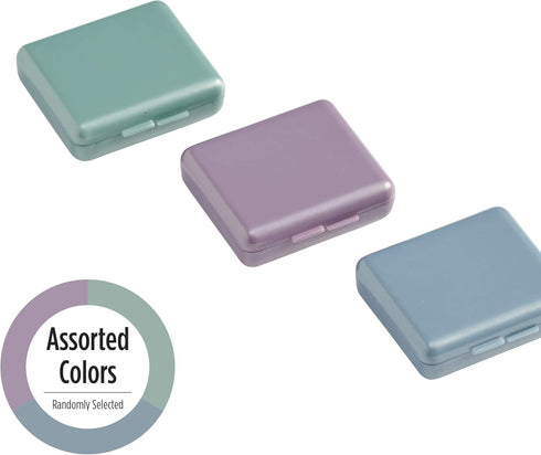 EZY DOSE Daily Travel Pocket Pharmacy Pill Organizer, 2-Pack, Portable Pill Box, Colors May Vary