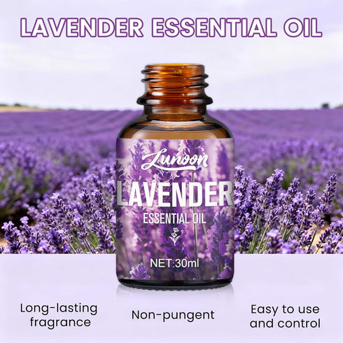YILEST 1.01 Oz Lavender Essential Oil with Glass Dropper, Natural Lavendar Oil for Aromatherapy, Diffuser, Skin & Hair