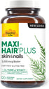 Country Life Maxi-Hair Plus with 5,000mg Biotin - Healthy Hair, Skin & Nails Support Supplement - 120 Vegetarian