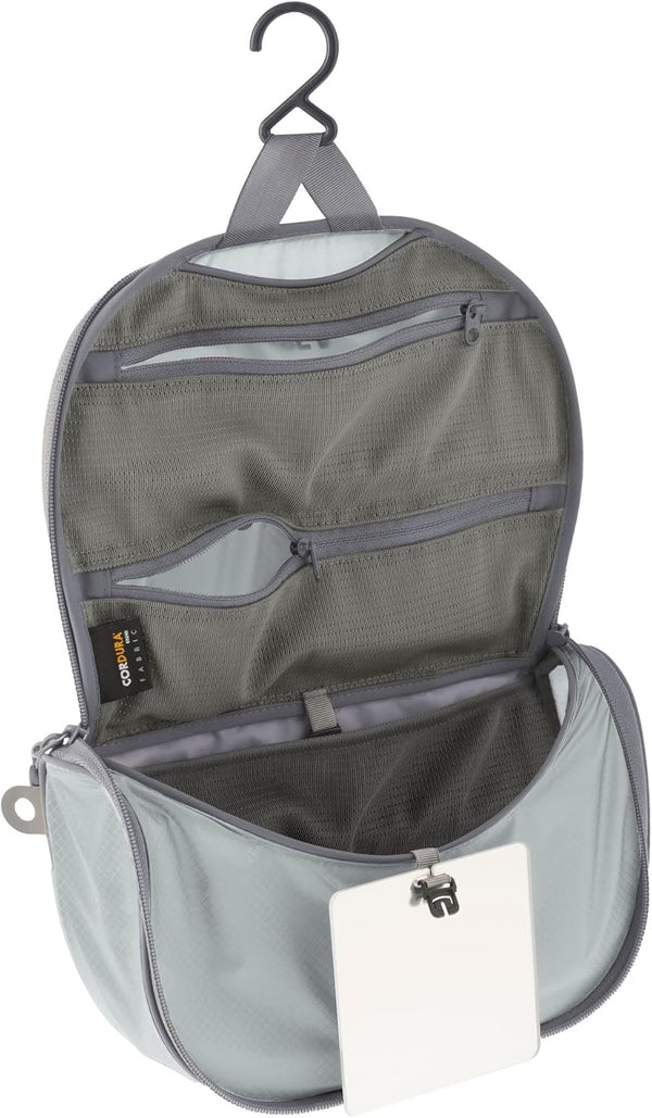 Sea to Summit TravellingLight Hanging Toiletry Bag, Small Travel Organizer for Men and Women, HighRise Grey