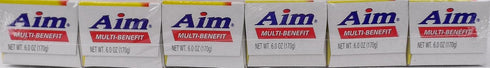 Aim Toothpaste 6 oz Tube (Pack of 6) Fresh Mint Gel