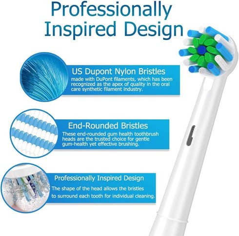 Schallcare 1000/2000/3000/5000/6000 12 Replacement Brush Heads Fit for Braun Oral b, Compatible with Oral-B Pro Smart