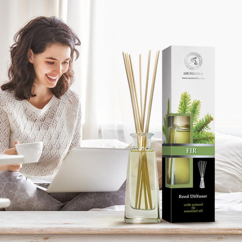 Pine Reed Diffuser - 3.4 Fl Oz, Fresh & Long Lasting Aroma, Great Room Air Fresheners, Gift Set