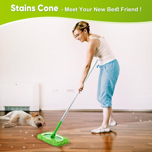 NXPPYY 6-Pack Reusable Microfiber Mop Pads Compatible with Swiffer Sweeper, Dry & Wet Sweeping Cloths - Washable Wet