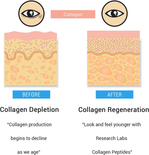 Research Labs 2 for 1 Promo - 240 Collagen Pills, 6000 mg Grass Fed Anti-aging Support for Skin, Joints, Hair & Nails
