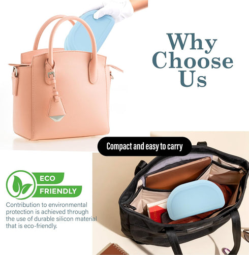 Silicone Makeup Bag, Waterproof Brush Holder, Travel Toiletry Organizer with Zipper