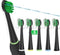 Replacement Toothbrush Heads for Waterpik Sonic Fusion Models (SF-01, SF-02, SF-03, SF-04), 5 Count, Black