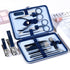 Manicure Set Pedicure Kit, Nail Clippers Set with 18 Pieces Grooming Tools for Women and Men, Fine Case (Dark Blue)
