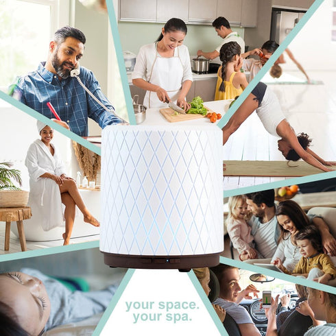 SpaRoom Athena Bluetooth Ultrasonic Essential Oil Diffuser for Large Rooms