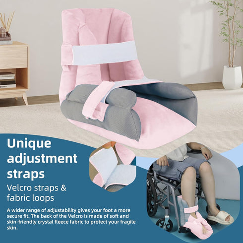 Heel Protectors Cushions for Heel Pain and Pressure, Adjustable Foot Support Pillow to Relief Bed Sores and Ulcers