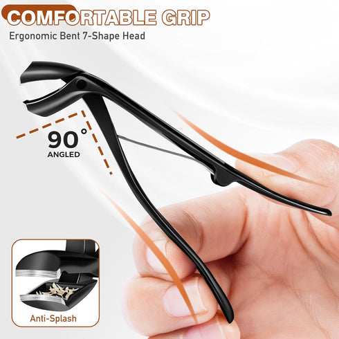 Nail Clippers for Men Thick Toenails, Angled Toenail Clippers for Seniors with Wide Jaw Opening, 2024 New Heavy Duty Slanted Toe Nail Clippers, Sharp Stainless Steel Fingernail Clipper Nail Cutter