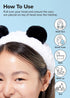 I DEW CARE Panda Face Wash Headband | Adorable Design for Cleansing, Skincare, Makeup, 100% Microfiber, 1 Count