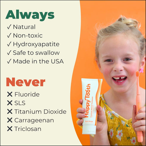 Natural Hydroxyapatite Toothpaste: Fluoride Free, Whitening for Sensitive Teeth, Natural Ingredients, 4 oz