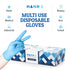Hand-E Touch Blue Nitrile Disposable Gloves - Large 100 Count, Latex Free Medical Exam Gloves
