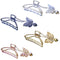 TANG SONG 4PCS Metal Hair Claw Clips – Butterfly and Heart Pendant Hair Catch Barrette Jaw Clamp for Women