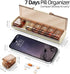 ZHIYES 2 Packs 1 Weekly Pill Organizer Time a Day - White & Black
