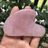 Natural Rose Quartz Gua Sha Massage Tool for Body Skin Facial, Crystal Scraping Board for SPA Acupuncture Therapy Trigger Point Treatment