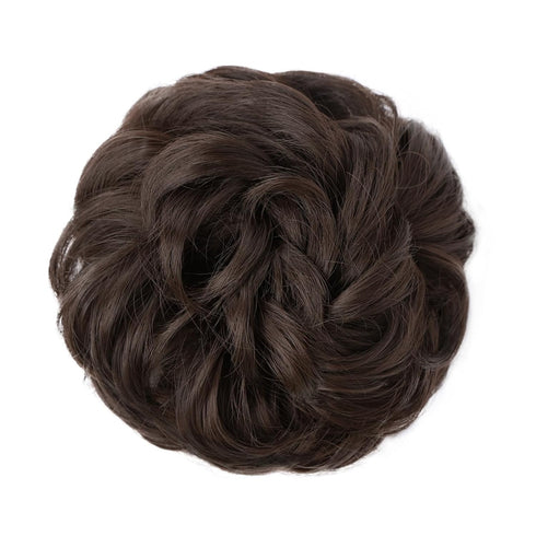 MORICA 1PCS Messy Hair Bun Scrunchies Extension, Curly Wavy Synthetic Chignon for Women