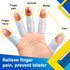 Sumifun Gel Finger Protector, 8 Pcs Silicone Finger Sleeves for Corns, Fingernails Loss, Friction Pain Relief, Blue