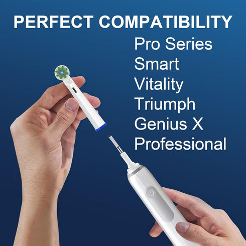 Replacement Toothbrush Heads, Compatible with Oral B Braun Pro 1000 Smart 1500, 16PC Electric Clean Brush Heads