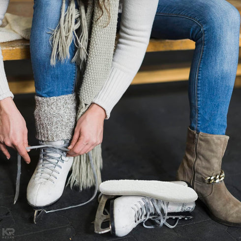 Wool Shoe Inserts - Universal for Winter & Summer - Ultra Thin Sheepskin Insoles for Women and Men