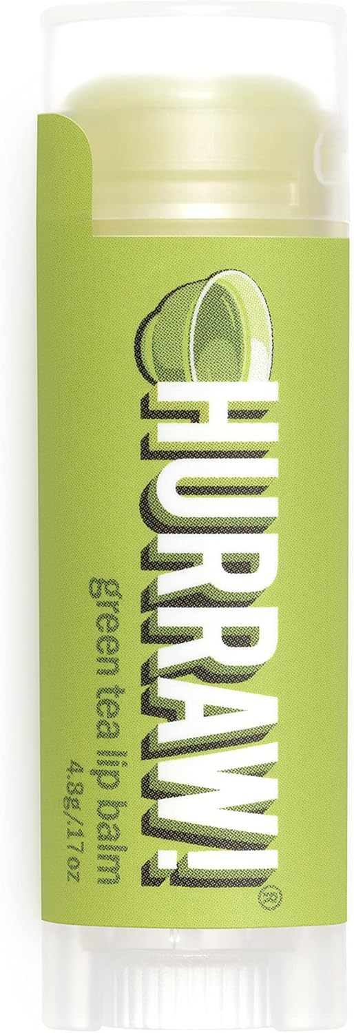 Hurraw! Green Tea Lip Balm: Organic, Certified Vegan, Cruelty-Free, Gluten-Free, Non-GMO, 100% Natural Ingredients