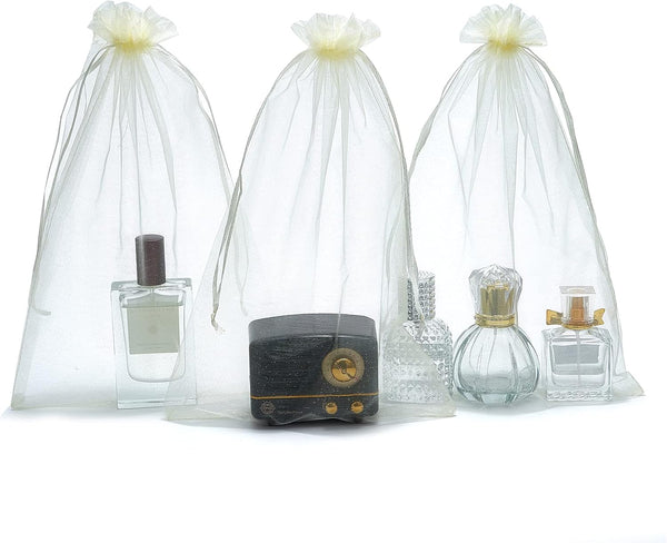 25 pcs 8x12 Inches Drawstring Organza Bags for Wedding Party Favor, Gift Candy Toys Makeup Pouches