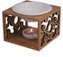 Singeek Ceramic Essential Oil Burner Diffuser,Hollowing Floral Tea Light Holder Aromatherapy Oil Warmer, Holiday Home