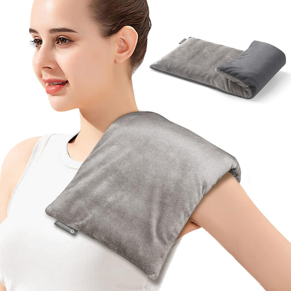 Microwave Heating Pad with Washable Cover, 7x16" Moist Heat Pad for Neck, Shoulder, Cramps, Back Pain Relief