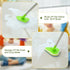Scrub Cleaning Brush with Long Handle - 2 in 1 Extendable Bathroom Floor Brushes with Stiff Bristles and Sponge Brush