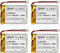 EEMB 4PACK Lithium Polymer Battery 3.7V 320mAh 402535 Lipo Rechargeable Battery Pack with Molex Connector