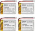 EEMB 4PACK Lithium Polymer Battery 3.7V 320mAh 402535 Lipo Rechargeable Battery Pack with Molex Connector