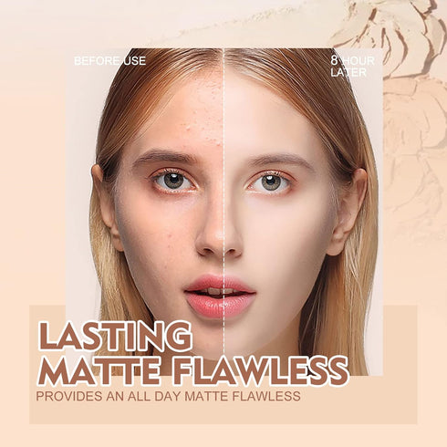 SACE LADY Face Pressed Powder Set, 0.35oz (#02), Controls Shine, Smooths Fine Lines, Long Lasting, Cruelty-free