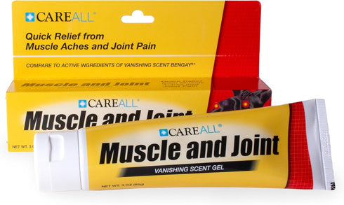 CareAll Pain Relief Gel for Muscle, Joint, Back, Minor Arthritis, 3.0 oz, Non-Greasy, 2.5% Menthol