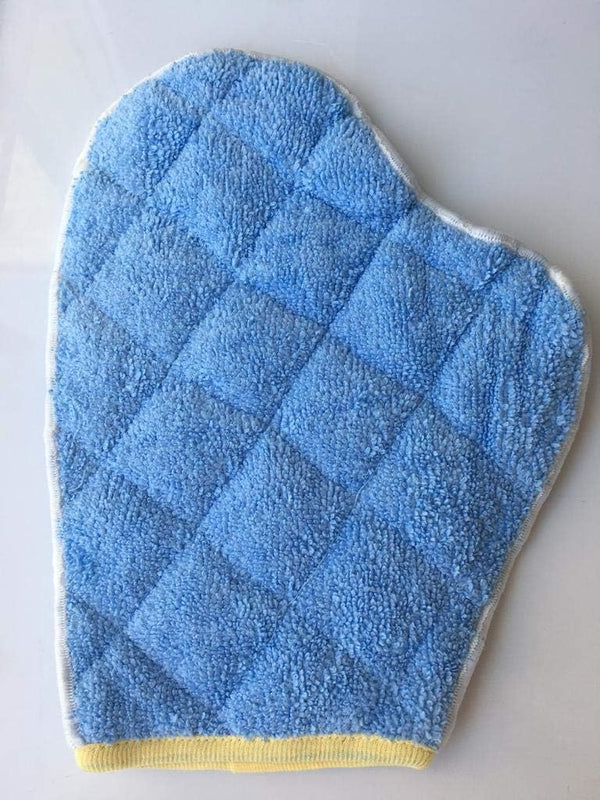 Soft Microfiber Dust Mitt, Comfortable Reusable Cleaning Cloth Glove for Living Room, Bathroom, and Kitchen | Blue