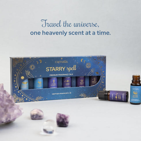 Set 6 Carnatia Starry Spell Fragrance Oil Magical & Calming Aromatherapy Blends for Stress Relief, Relaxation