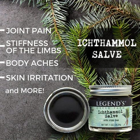 Legend's Creek Farm Herbal Salve - 1Oz Healing Ointment with 20% Ichthammol Drawing Salve