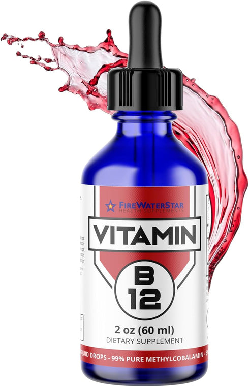 FWS Liquid B12 - Sublingual Drops, Methylcobalamin - Organic, Non-GMO, Vegan, Highly Absorbable