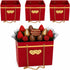 Toni Crafty 4 floral bags pcs red, flower boxes for arrangements, Hand bag with Metal Chain Waterproof Florist purse