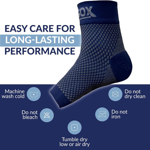 SB SOX Plantar Fasciitis Relief Socks, Ankle Brace Compression Sleeve, Arch Support for Foot Pain, Navy, Small