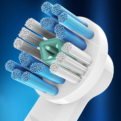 Professional White Replacement Brush Heads with 3D Whitening, Compatible with Oral-B Braun Electric Toothbrush
