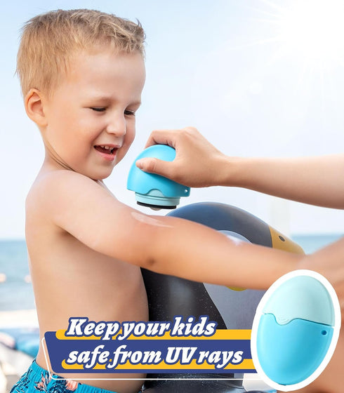 KYHDIYA Set Sunscreen Applicator for Kids, Adults & Families - BPA Free & Refillable, Travel & Ourdoor Sunblock Buddy