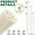 10 Inch Long White Paper Drinking Straws, 0.24" Diameter, 100 Counts