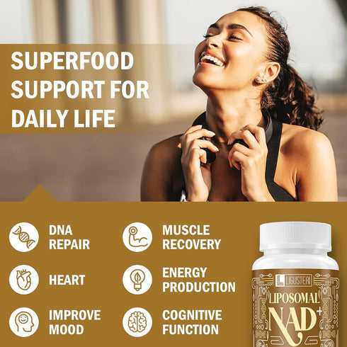 NAD Supplement - Liposomal NAD+ with TMG for Aging Defense & Cellular Energy, 60 Softgels