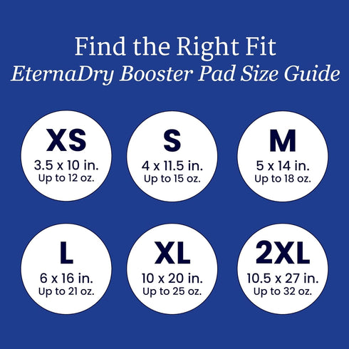 Pack/4 NorthShore EternaDry Booster Pads for Men and Women, Large, Starter