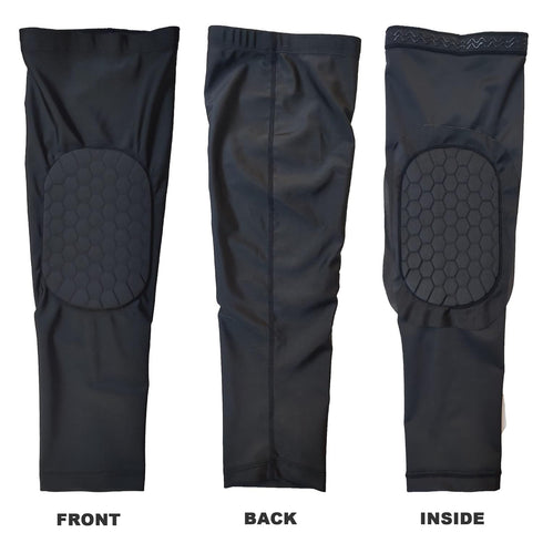 Full Knee Calf Padded Compression Leg Sleeve, Thigh Sports Protective Gear for Youth Kids Adult