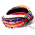 Knot Headband Colorful Rhinestone Mexican Fiesta Hair Accessories, Embroidered Party Headband
