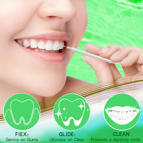 Toothpicks Interdental Brushes Picks, Double-Ended Soft Bristle Dental Floss Picks, 40PCS Portable Oral Care Tool