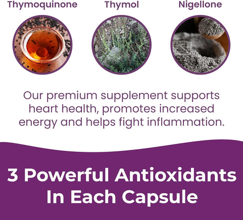 Infinite Age Dry Organic Black Seed Oil Extract Capsules, 60 Count - Nigella Sativa Immune Booster Supplement