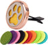 Framendino 1 Pack Dog Paw Print Essential Car Oil Diffuser - Aromatherapy Car AIR Freshener with 10 Felt Refill Pads